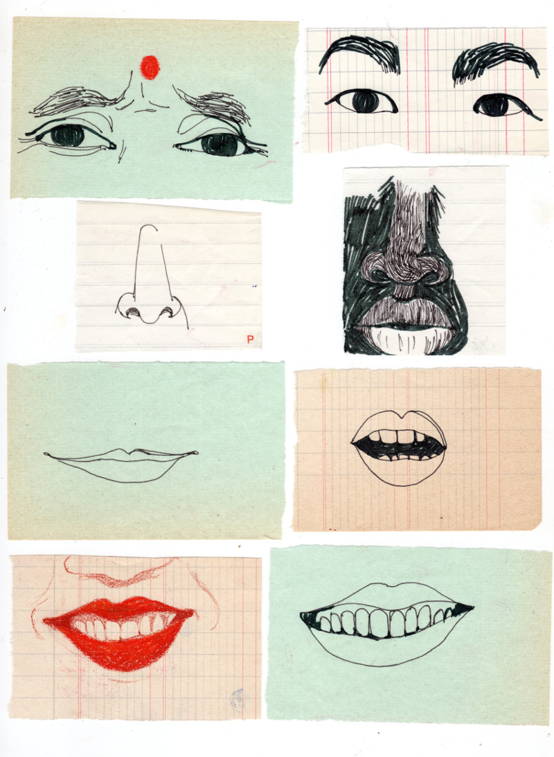 Illustrazione di Sylvie Bello: Occhi, Naso, Bocca